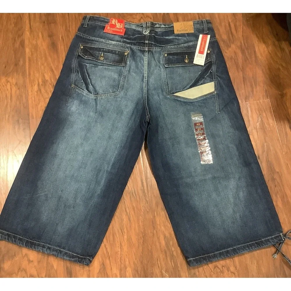 Vintage Roadblock Jeans Men's 40 Baggy Shorts Rap Y2K Hip Hop